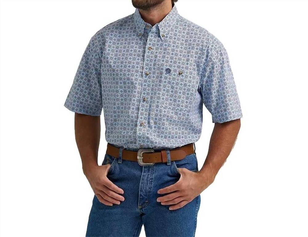 NEW WRANGLER george strait shirt in blue
